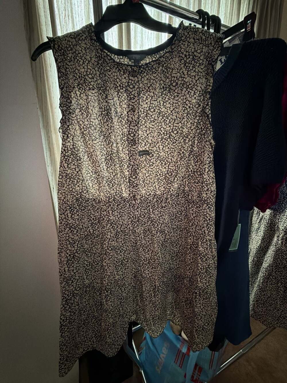 Terra & Sky Button Front Mini Dress Floral Size 2X